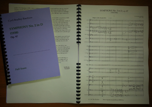 Full score of Op.97 Symphony in D major by Cyril Bradley Rootham